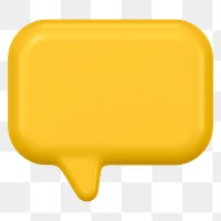 3D speech bubble png clipart, communication marketing graphic 