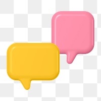 3D speech bubble png, digital marketing graphic