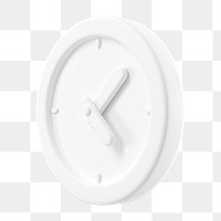 Office clock png 3D clipart, business symbol on transparent background
