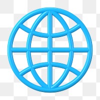 3D globe png clipart, global business connection on transparent background