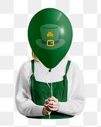 Png St. Patrick’s Day balloon, transparent background