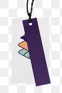 Purple clothing tag png, transparent background