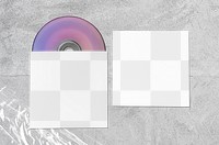 CD album cover png mockup, transparent design