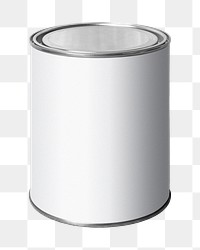 White paint bucket png, transparent background