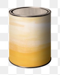 Yellow paint bucket png, transparent background