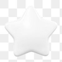 Star, favorite png icon sticker, 3D rendering, transparent background