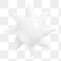 Sun, weather png icon sticker, 3D rendering, transparent background