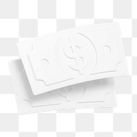 Money icon  png sticker, 3D minimal illustration, transparent background