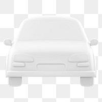 Car icon  png sticker, 3D minimal illustration, transparent background