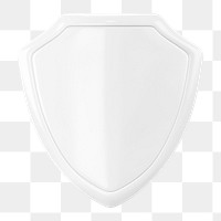 Shield icon  png sticker, 3D minimal illustration, transparent background