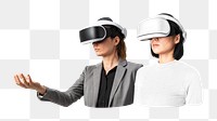 PNG Business virtual reality, collage element on transparent background