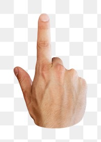 PNG Click hand gesture, collage element, transparent background