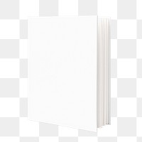 White book png journal sticker, transparent background