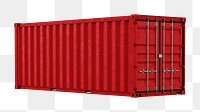 Intermodal container png cargo logistics, transparent background