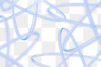 PNG abstract blue atom, transparent background