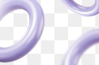 Purple rings png geometric shape, transparent background