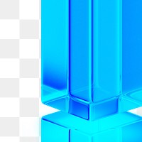 Blue cuboid png geometric shape, transparent background