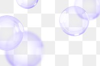 Purple bubbles png geometric shape, transparent background