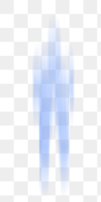 Blurred man png blue silhouette, transparent background