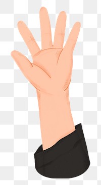 Raised hand png on transparent background