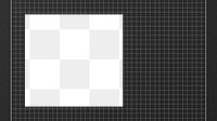 Black grid frame png, transparent design