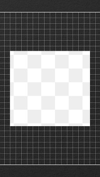 PNG black grid frame, transparent design