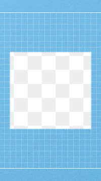 PNG blue grid frame, transparent design