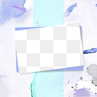 Pastel stain png frame, transparent background