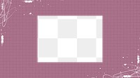 Pink grid png frame, transparent background