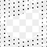 Polka dot frame png transparent design