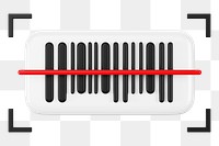 PNG 3D barcode, element illustration, transparent background