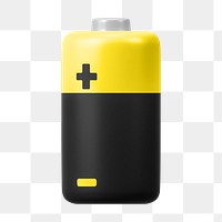 PNG 3D battery, element illustration, transparent background