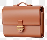 Brown business briefcase png 3D element, transparent background