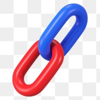 PNG 3D chain link icon, element illustration, transparent background