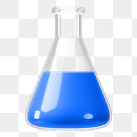 PNG 3D volumetric flask, element illustration, transparent background