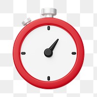 PNG 3D stopwatch, element illustration, transparent background