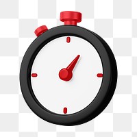 PNG 3D stopwatch, element illustration, transparent background