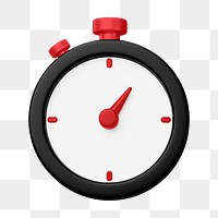 PNG 3D stopwatch, element illustration, transparent background