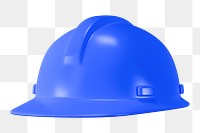 PNG 3D blue safety helmet, element illustration, transparent background