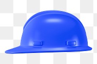 PNG 3D blue safety helmet, element illustration, transparent background