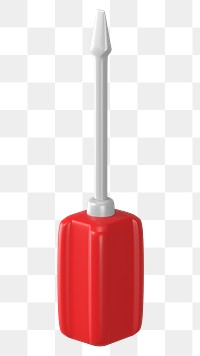 PNG 3D red screwdriver, element illustration, transparent background