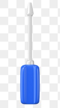 PNG 3D blue screwdriver, element illustration, transparent background