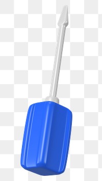 PNG 3D blue screwdriver, element illustration, transparent background