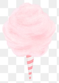 Pink cotton candy png sticker, transparent background