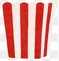 Popcorn bag png sticker, transparent background