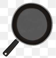 Frying pan png sticker, transparent background