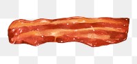 Smoked bacon png food, transparent background