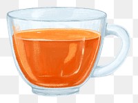 Hot tea png sticker, transparent background