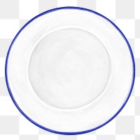 White porcelain dish png, transparent background