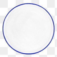 White porcelain dish png, transparent background